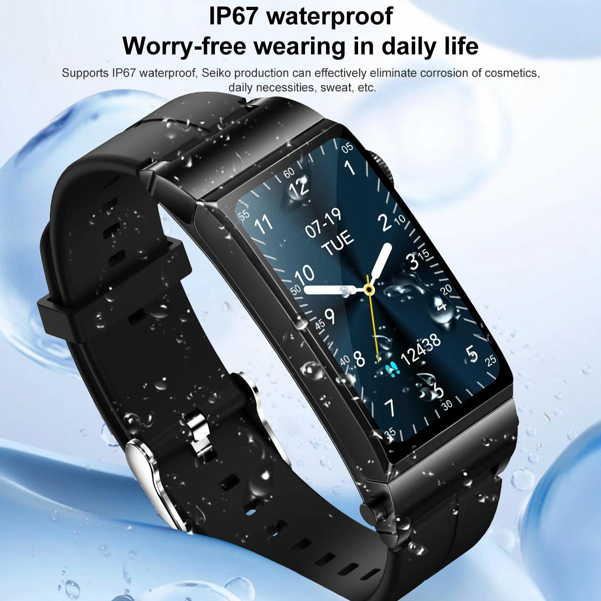 1.5 Inch Silicone Band Earphone Detachable Ip68 Waterproof Smart Watch Support Bluetooth Call - Red 9