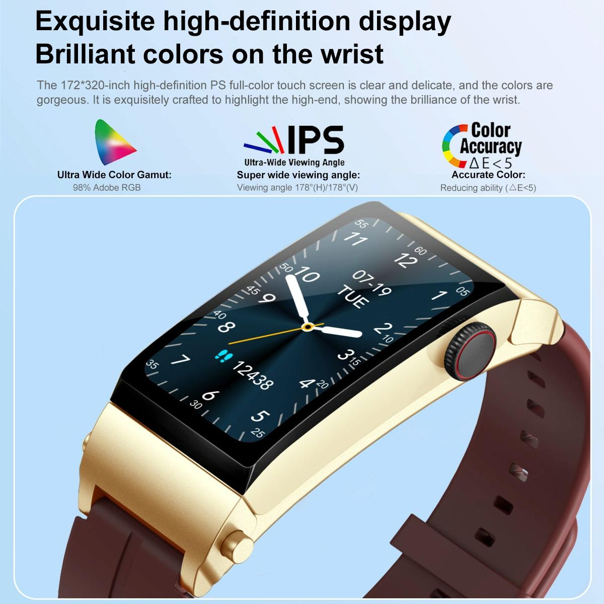 1.5 Inch Silicone Band Earphone Detachable Ip68 Waterproof Smart Watch Support Bluetooth Call - Red 12