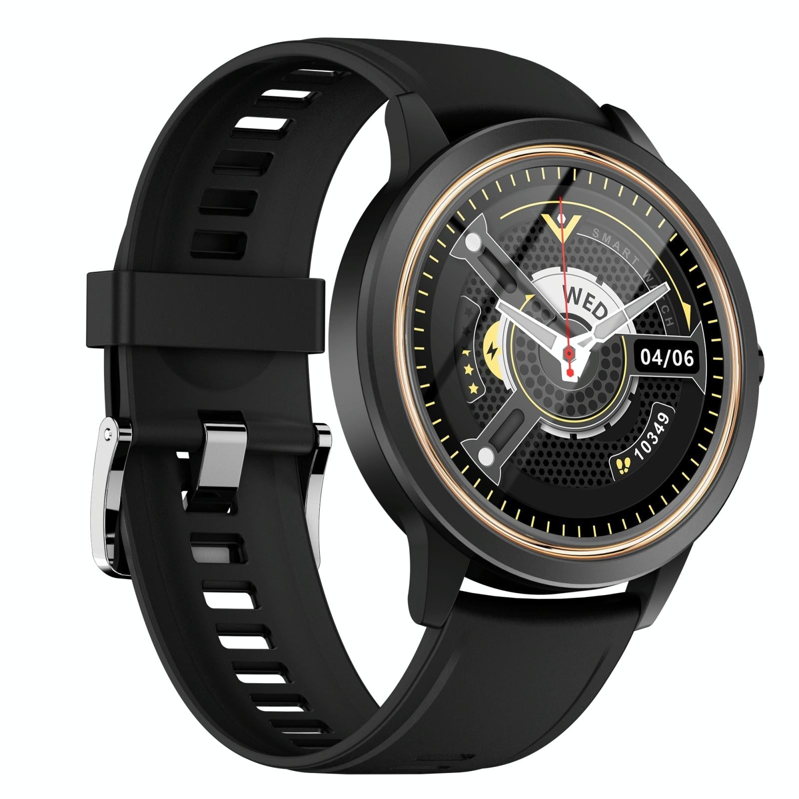 1.32 Inch Ips Hd Screen Smart Watch Support Bluetooth Calling / Blood Pressure Monitoring - Black