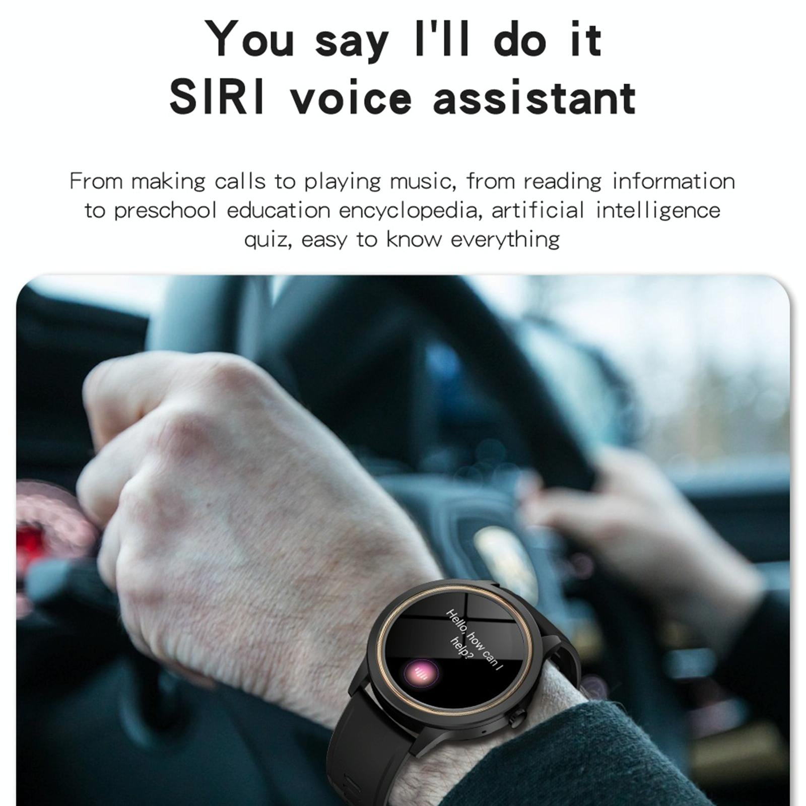 1.32 Inch Ips Hd Screen Smart Watch Support Bluetooth Calling / Blood Pressure Monitoring - Black 4