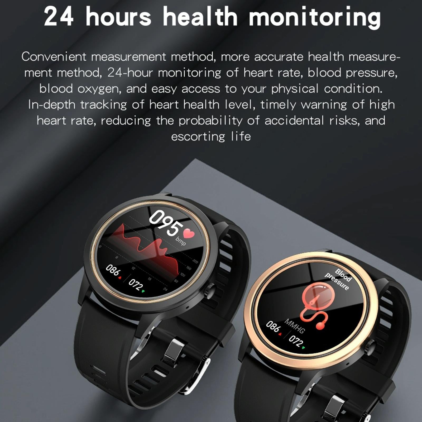 1.32 Inch Ips Hd Screen Smart Watch Support Bluetooth Calling / Blood Pressure Monitoring - Black 8