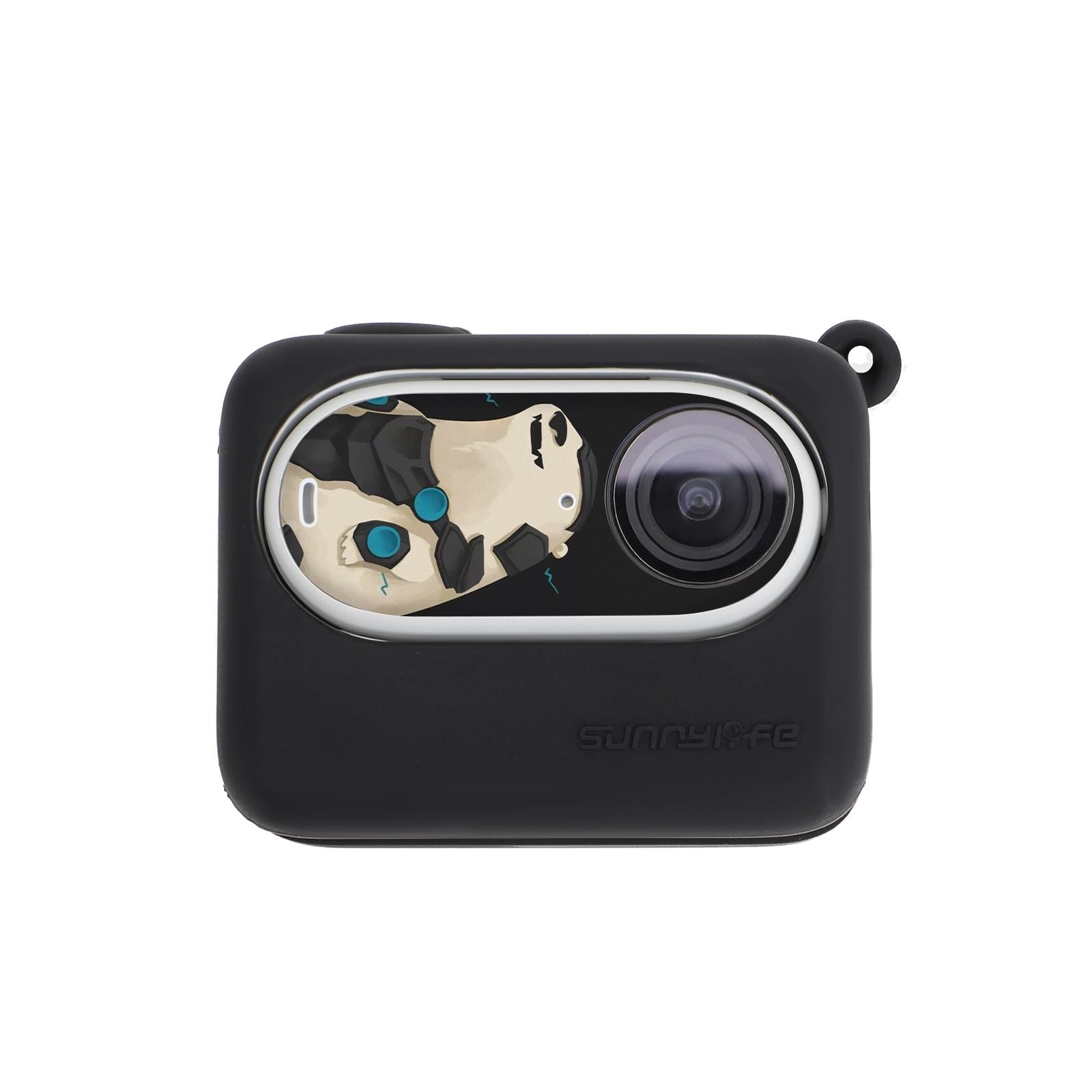 Silicone Case for Insta360 Go 3 with Neck Strap and Skin Wrap - Black 10