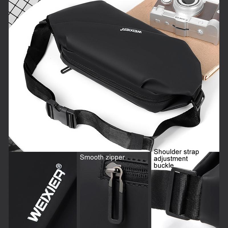 Large Capacity Slanting Cross Shoulder Bag Grey Ideal For Sports & Cell Phone Storage 6