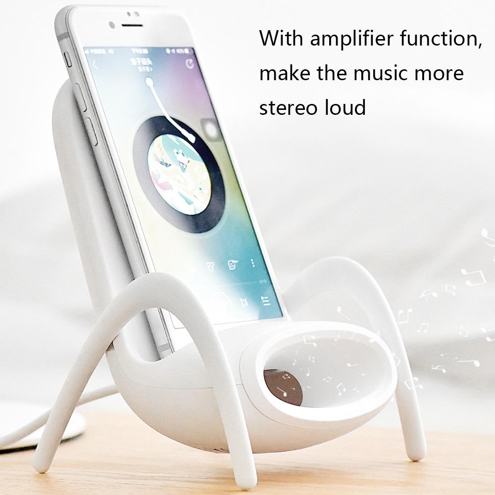 Wireless Charger With Amplifier Chair Shape - Black 4