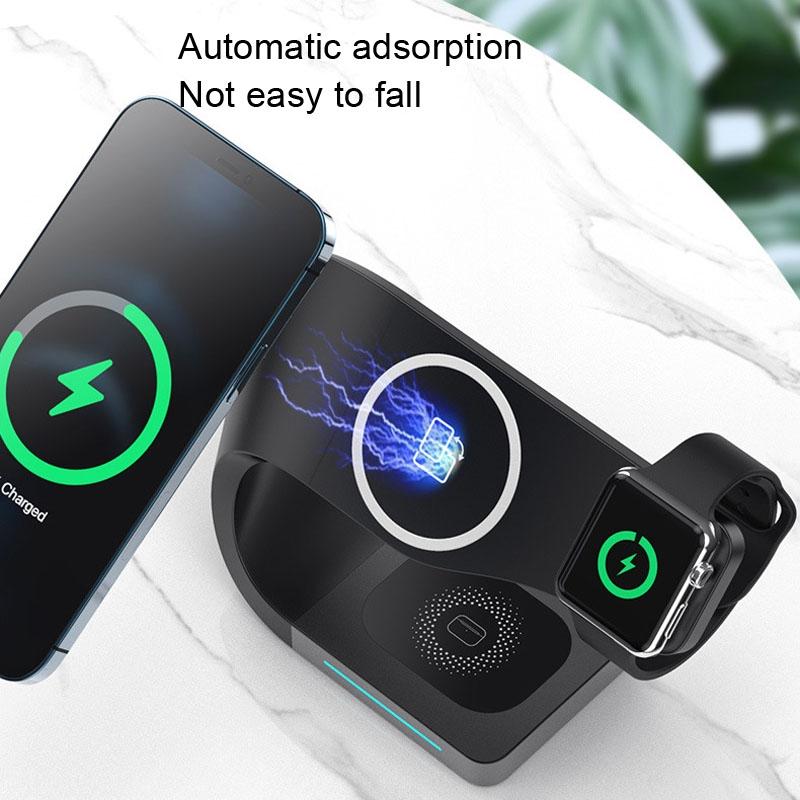 4 In 1 Wireless Charger For Phone Watch Airpods - White 3