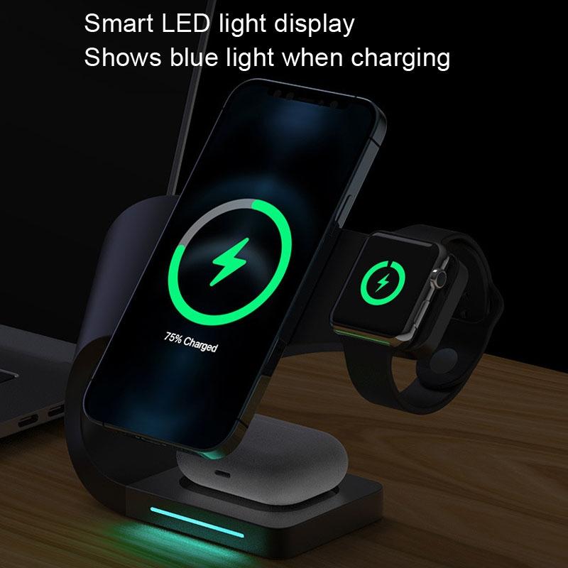4 In 1 Wireless Charger For Phone Watch Airpods - White 6