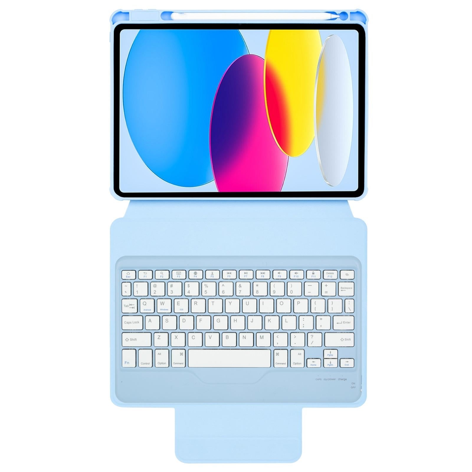 360 Rotation Bluetooth Keyboard Leather Case For Ipad 10.9 2022 - Pink 5
