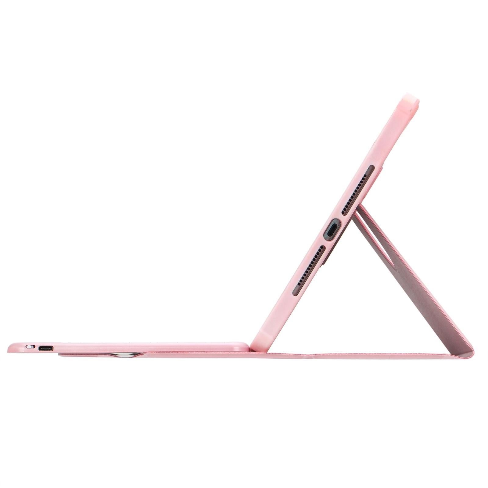 360 Rotation Bluetooth Keyboard Leather Case For Ipad 10.9 2022 - Pink 15