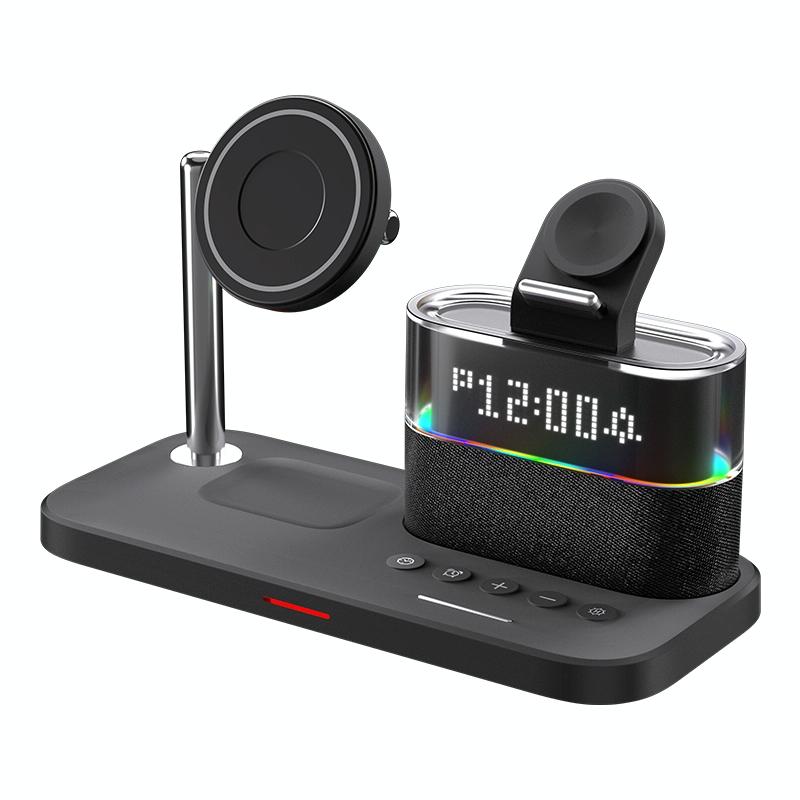 15W Wireless Charger Clock Lamp Multifunctional - White 10