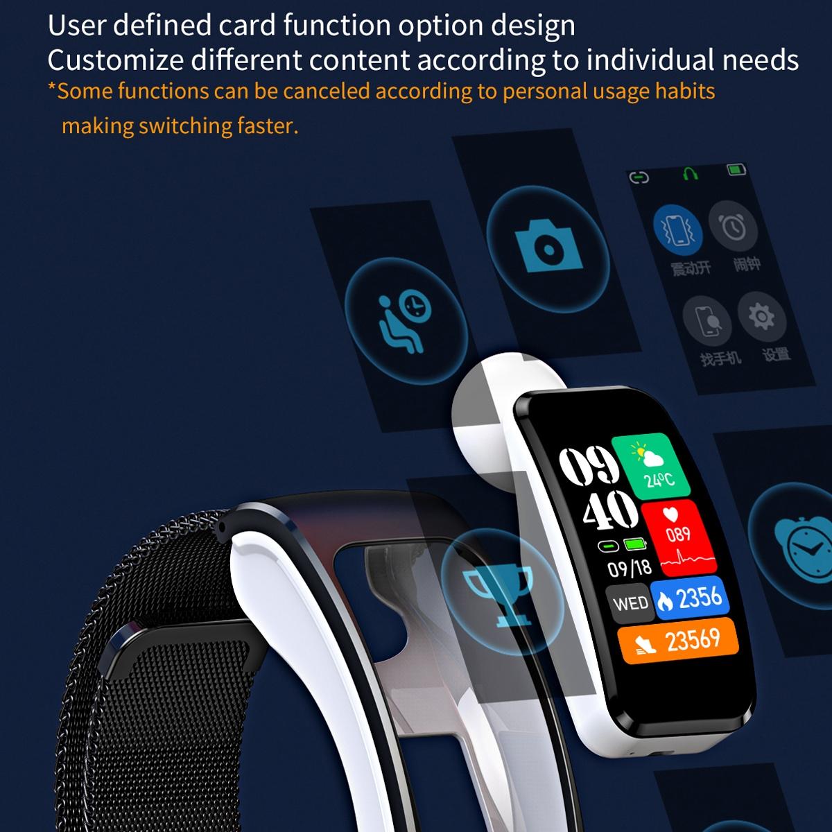 1.08 Inch Waterproof Smart Watch With Bluetooth Call - Silver 9