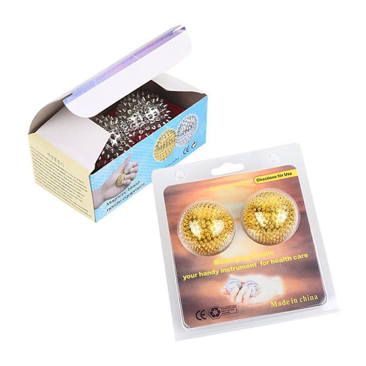 1 Pair Magnetic Massage Balls Relax Muscles & Relieve Pressure 3.2Cm - Silver 9
