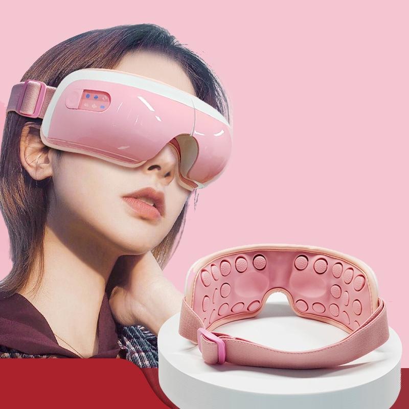 Adjustable Eye Massager With Hot Compress Black - Pink 3
