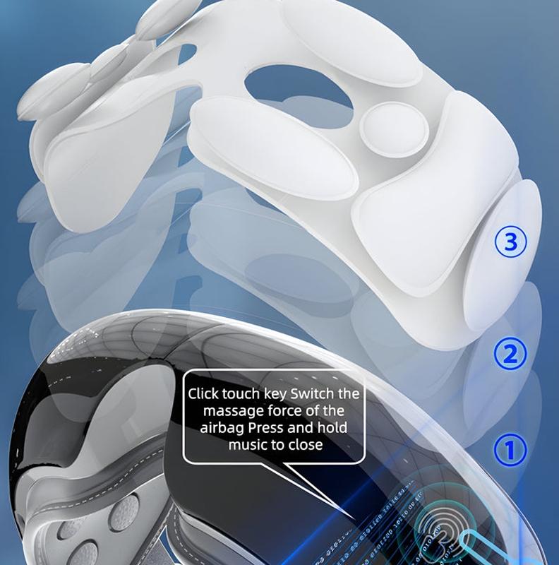 Adjustable Eye Massager With Hot Compress Black - Pink 10