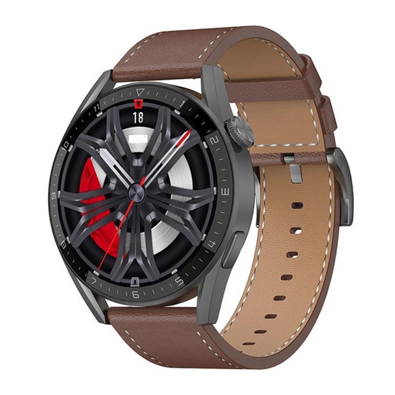 Smart Leather Watch With Colour Screen - Silver 12