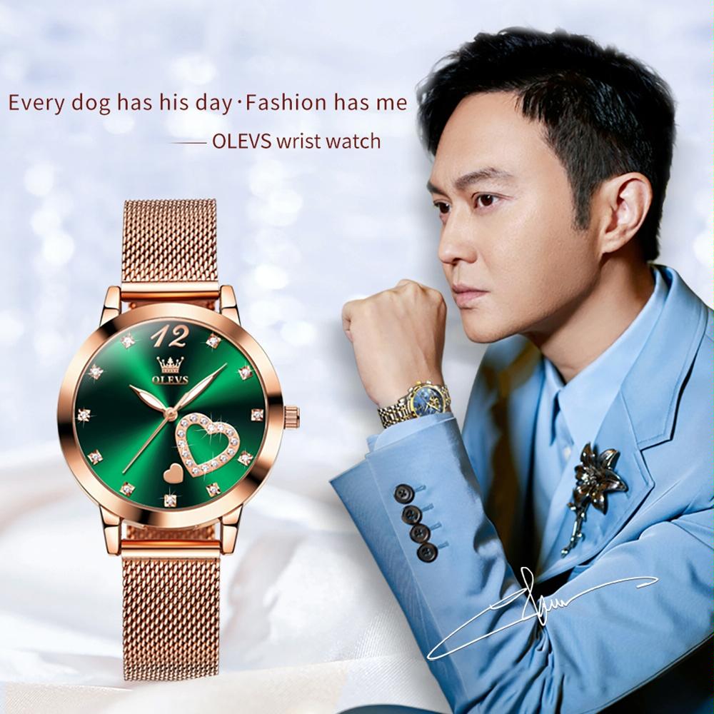 Waterproof Heart-shaped Women Quartz Watch - Rose Gold 6