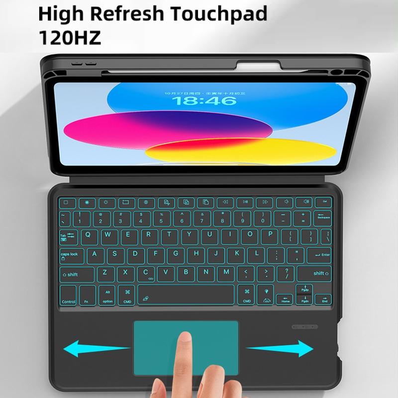 Universal Rotatable Magnetic Keyboard Case For Ipad 10.5 / 10.2 - Suspended Slide Rail Protection - White - For Ipad 10.5 / 10.2 8