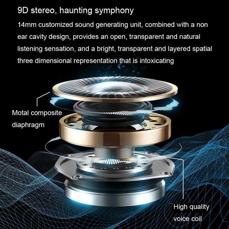 Wireless Noise-cancelling Bluetooth Earbuds with Led Display - Blue 6