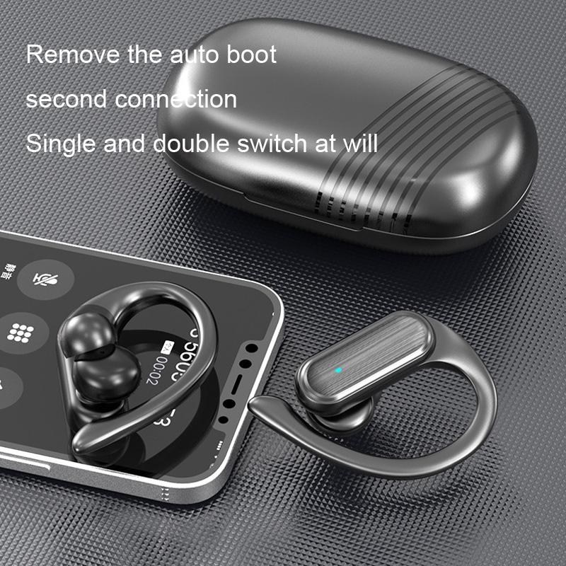 Wireless Noise-cancelling Bluetooth Earbuds with Led Display - Blue 7