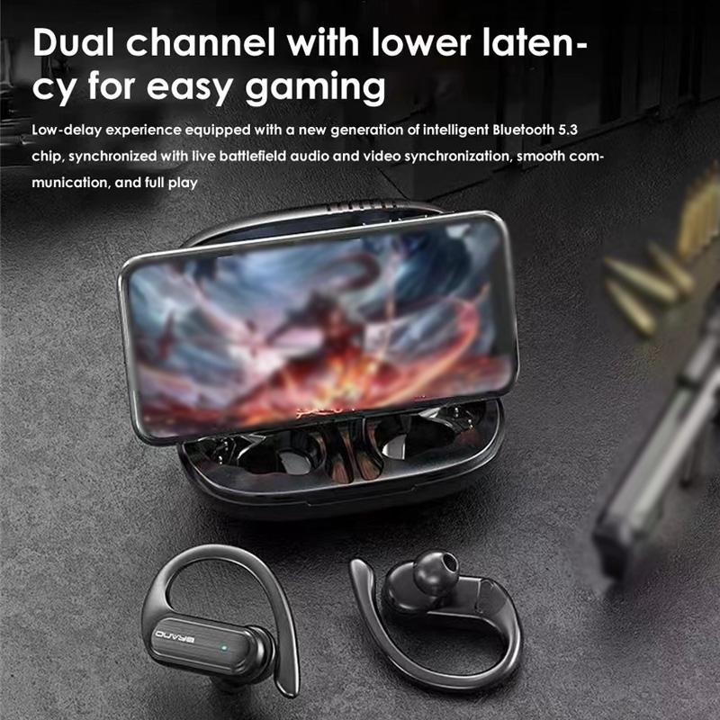 Wireless Noise-cancelling Bluetooth Earbuds with Led Display - Blue 8