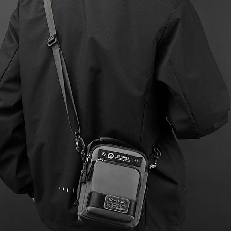 Waterproof Men Shoulder Bag Versatile Outdoor Crossbody For Travel & Everyday Use - Grey 3