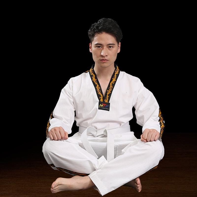 130Cm Cotton Taekwondo Training Uniform For All Ages - White - 130 15