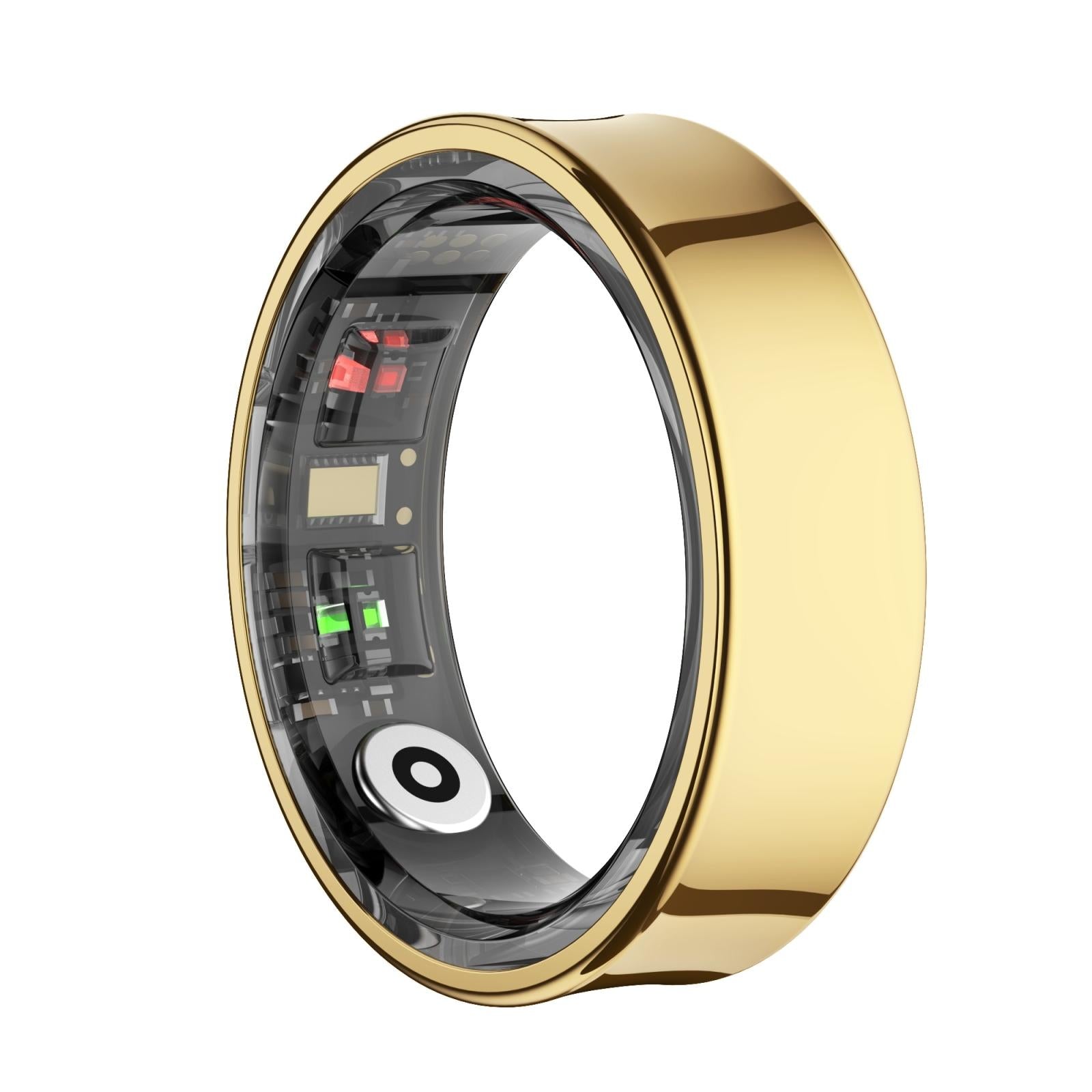 Smart Ring With Heart Rate Blood Oxygen Sleep Monitoring & Sports Modes - Size 11 - Gold 13