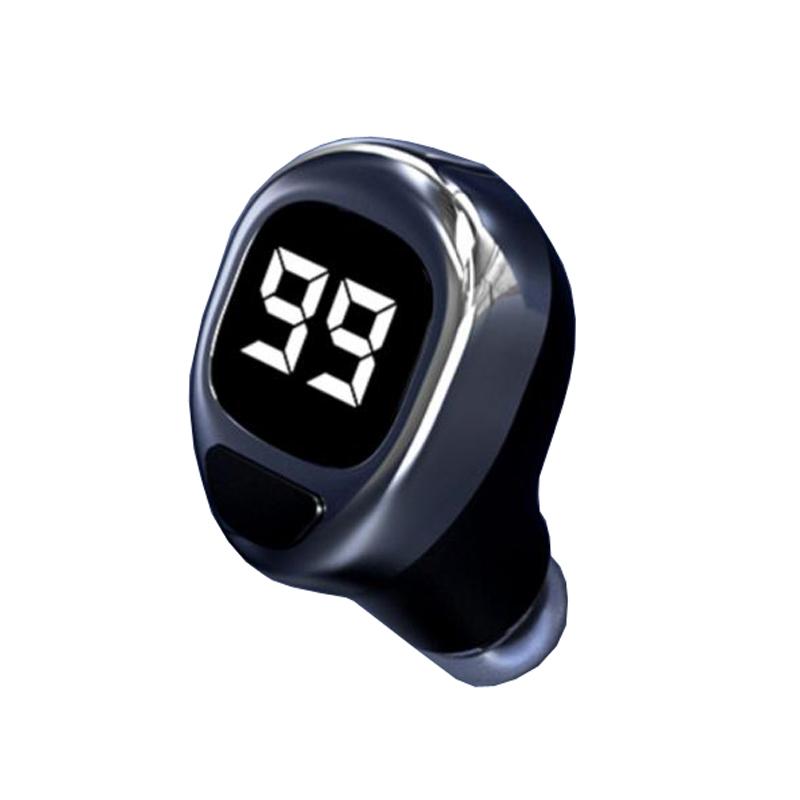 Mini Bluetooth Earphone with Digital Display for Business - White 10