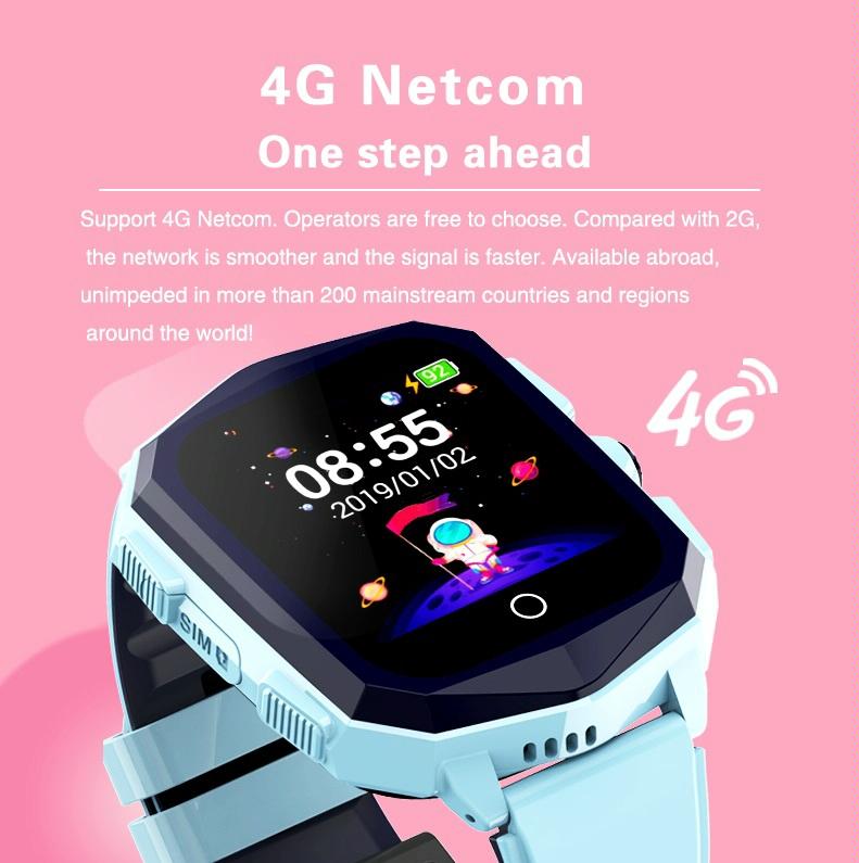 1.4 Inch 4G Gps Positioning Children Calling Watch With Sos Function - Blue 4