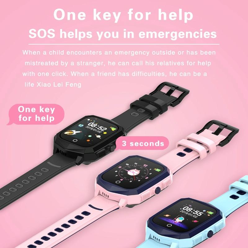 1.4 Inch 4G Gps Positioning Children Calling Watch With Sos Function - Blue 7