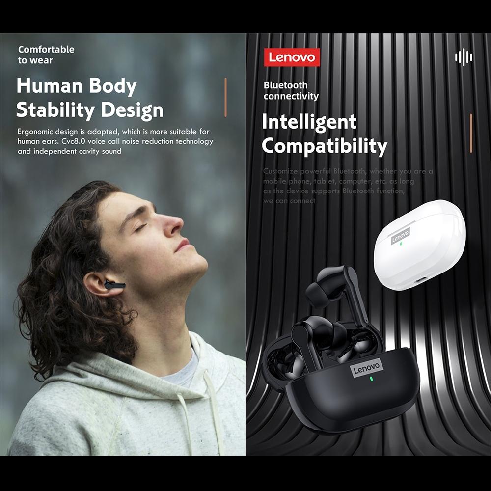 Waterproof Wireless Bluetooth Earphones with Noise Reduction and Hifi Bass - Black 8