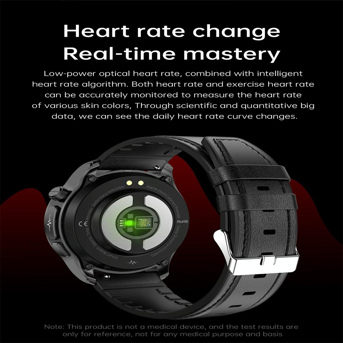 Smart Watch With Heart / Blood Monitoring - Brown 6