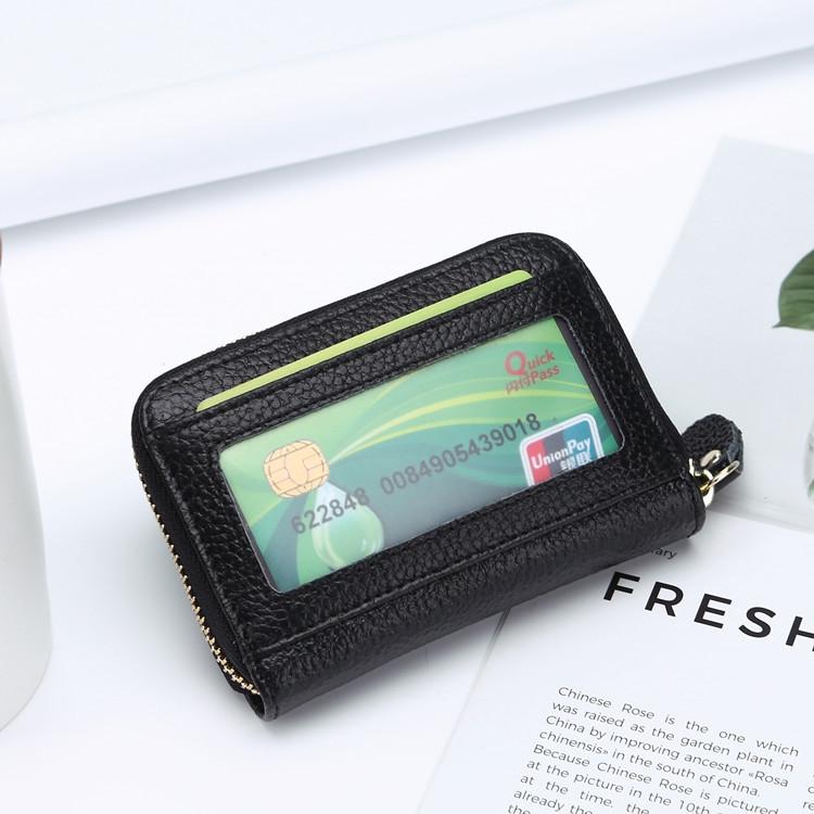 Multi Position Zipper Organ Card Holder Versatile Business Accessory - Green 5