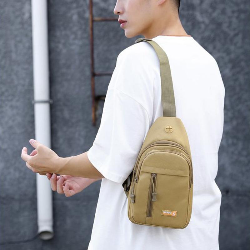 Messenger Chest Bag Durable Oxford Cloth Shoulder Bag For Outdoor Activities - Black 10