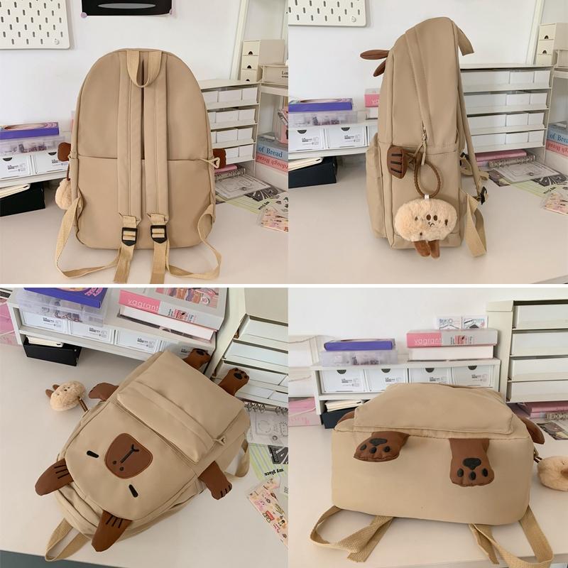 Versatile Large Capacity Backpack For Students - Khaki 5