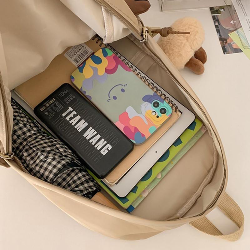 Versatile Large Capacity Backpack For Students - Khaki 6