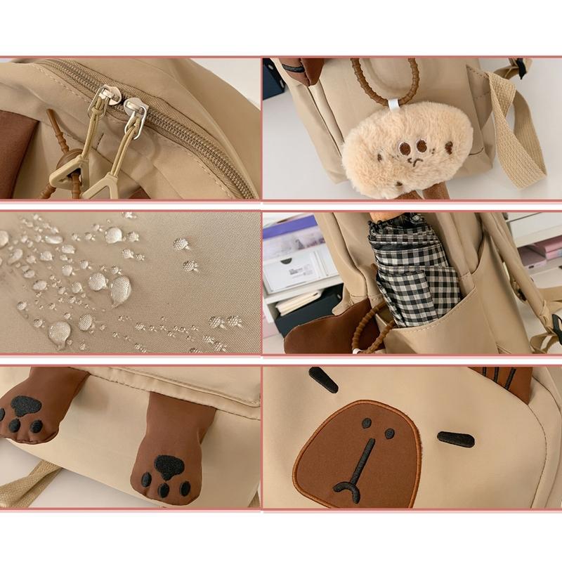 Versatile Large Capacity Backpack For Students - Khaki 8