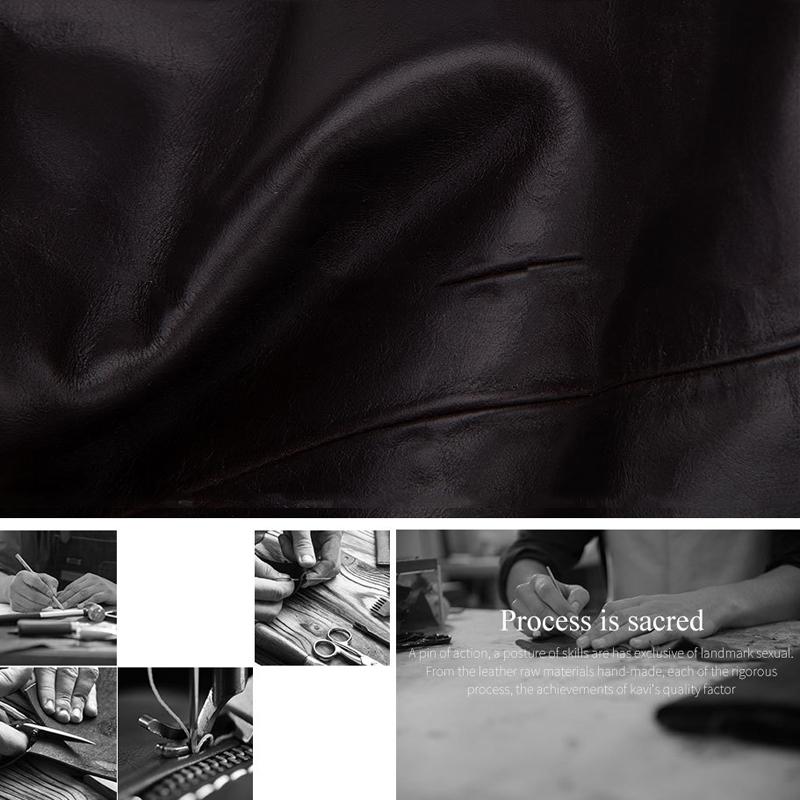 Retro Leather Crossbody Backpack For Men - Yellow Brown 7