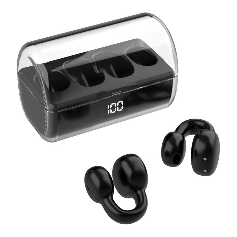 Wireless Earphones with Digital Display and Charging Case - White 12