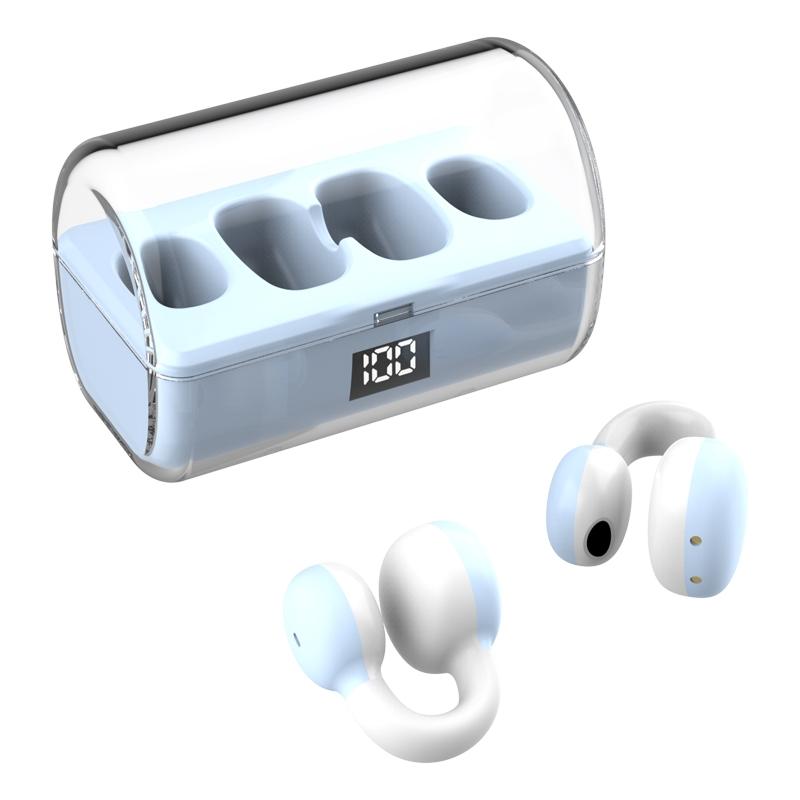 Wireless Earphones with Digital Display and Charging Case - White 13