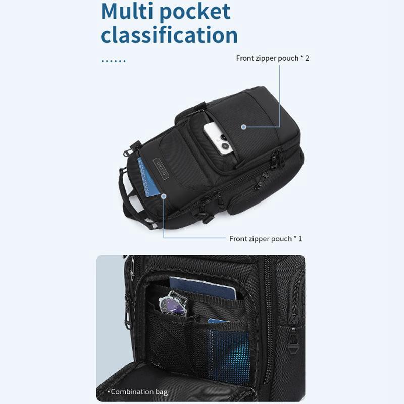 Lightweight Men Waterproof Crossbody Chest Bag Travel Companion - Blue 8