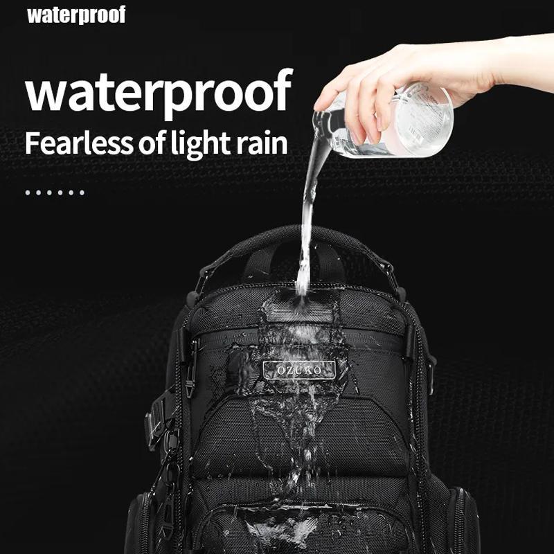 Lightweight Men Waterproof Crossbody Chest Bag Travel Companion - Blue 11