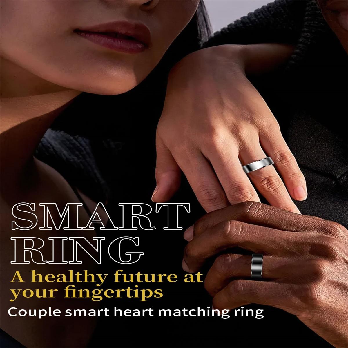 Smart Ring With Heart Rate Blood Oxygen And Sleep Monitoring - Size 9 - White 6