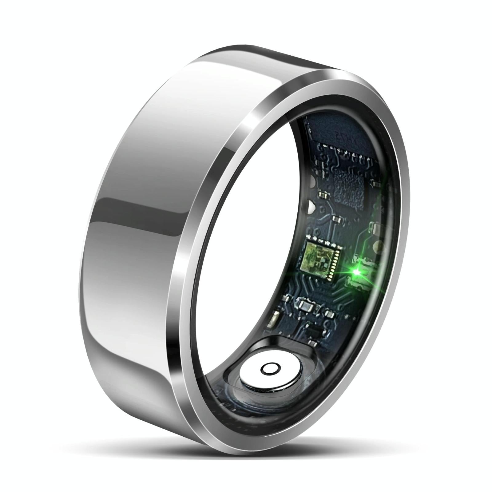 Smart Ring With Heart Rate Blood Oxygen And Sleep Monitoring - Size 9 - White 11