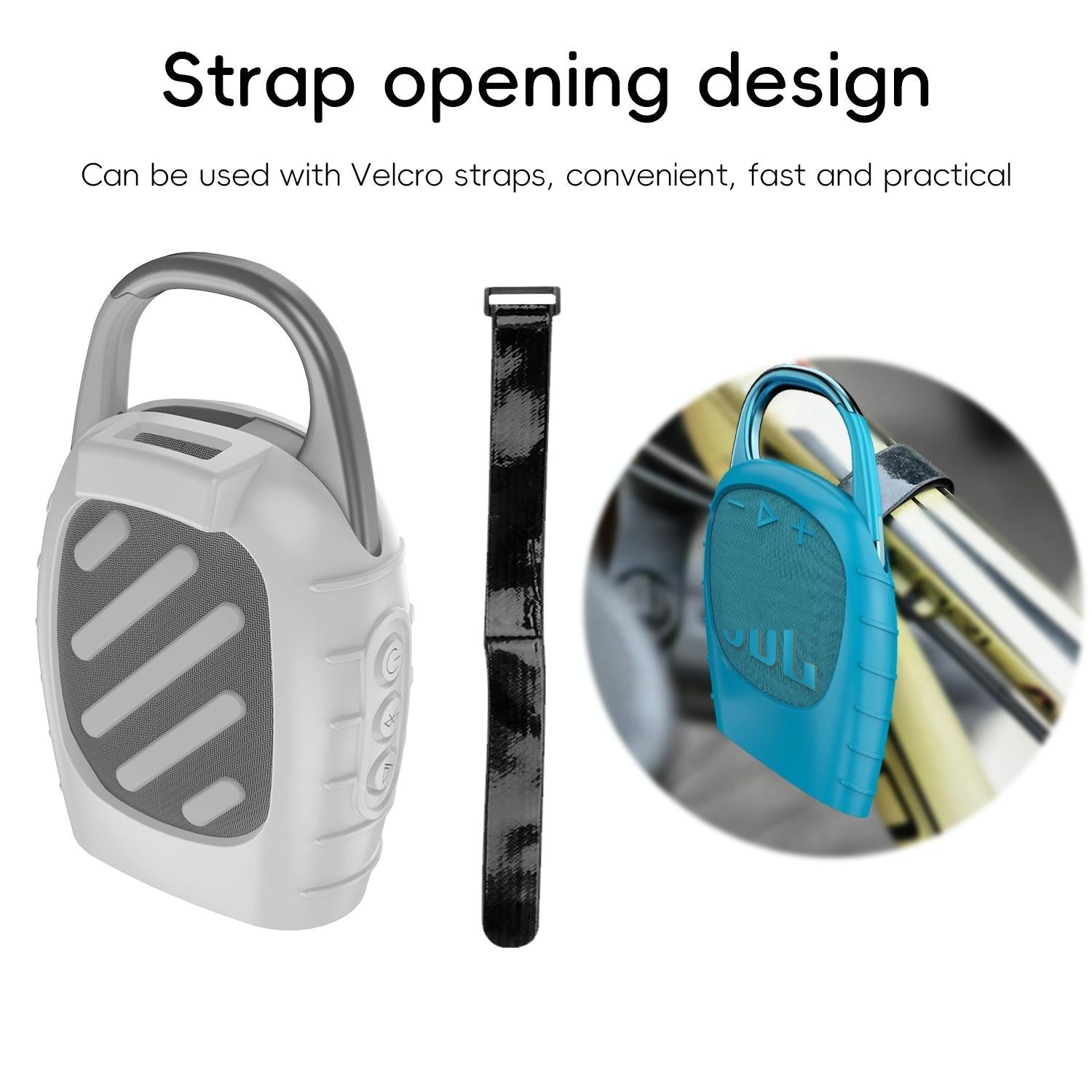 Shockproof Silicone Case for Jbl Clip 5 Bluetooth Speaker - Blue 7