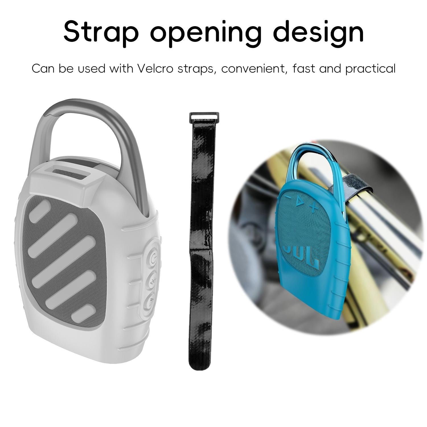 Shockproof Silicone Case for Jbl Clip 5 Bluetooth Speaker - Blue 15
