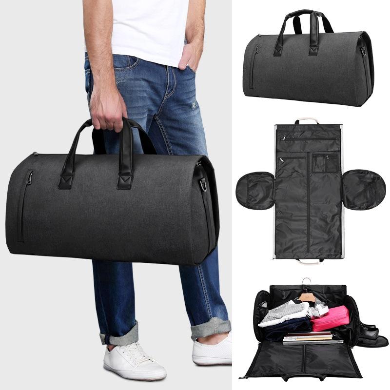 Shoe Compartment Travel Suit Bag - Compact & Organized - Black 9