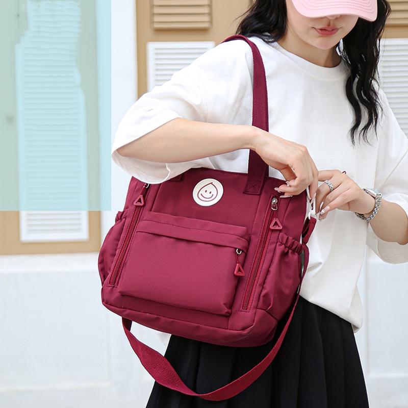 Versatile Contrast Shoulder Bag For Students - Red 9