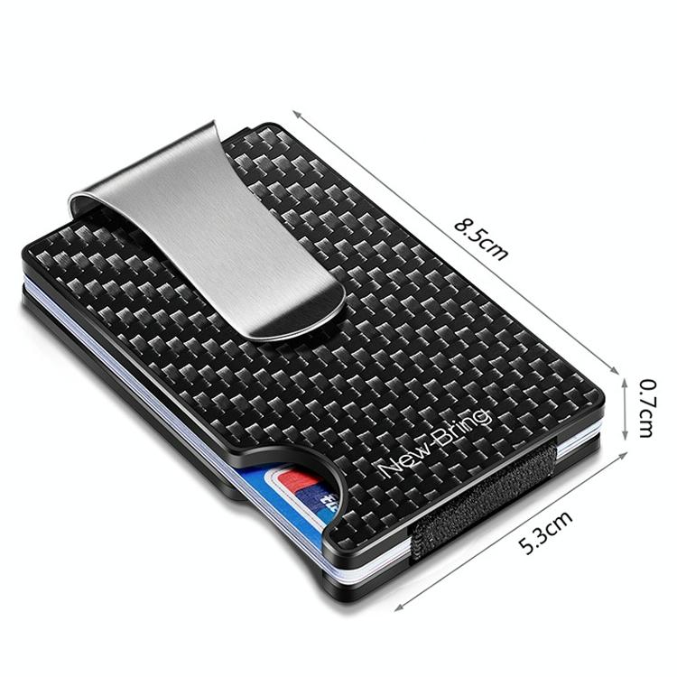 Ultra Thin Rfid Carbon Fiber Wallet For Men Anti Theft Card Holder - Black 3