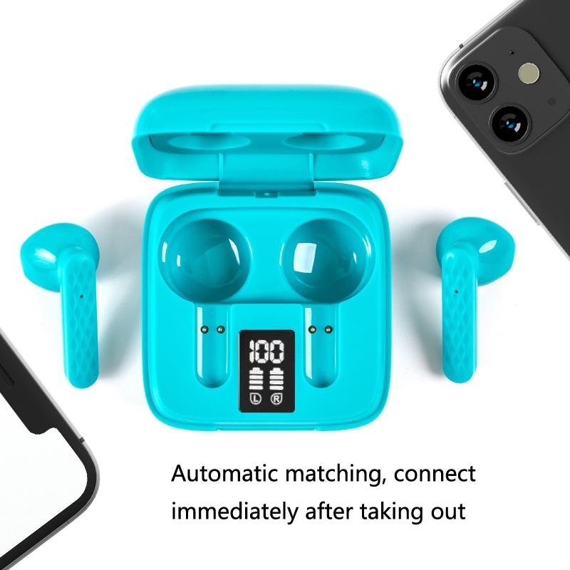 Wireless In-ear Earphone with Touch Control and Led Display - Bluetooth 5.0 - White 4