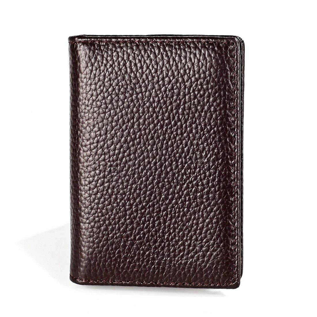 Men Leather Rfid Card Holder - Blocking Technology - Coffe